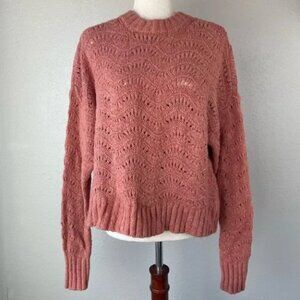 American Eagle Outfitters Loose Knit Mauve/Rose Sweater Size M EUC